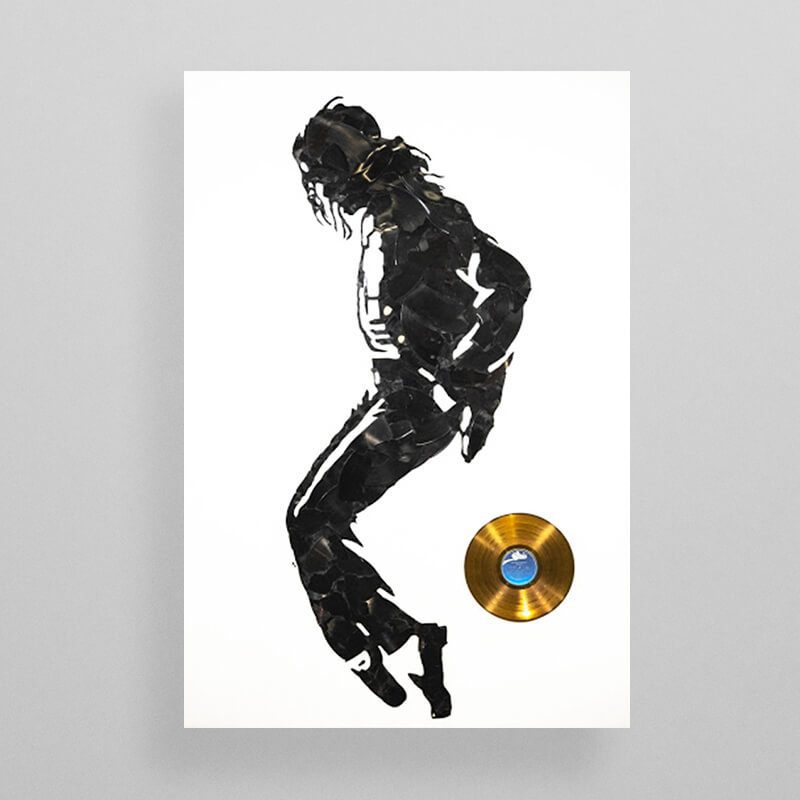 A painting of Michael-Jackson-Records